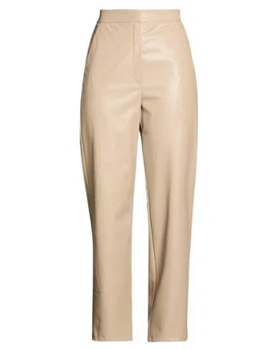 Emme By Marella Woman Pants Khaki Size L Polyester, Polyurethane In White