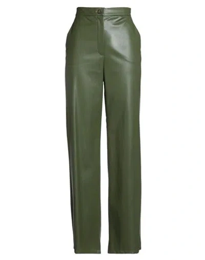Emme By Marella Woman Pants Military Green Size 10 Polyester
