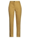 Emme By Marella Woman Pants Mustard Size 2 Cotton, Polyamide, Elastane In Yellow