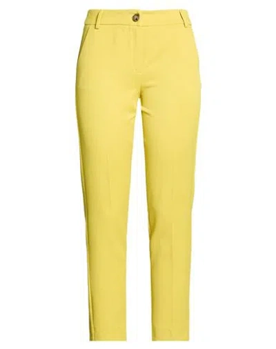 Emme By Marella Woman Pants Mustard Size 6 Polyester, Elastane In Yellow