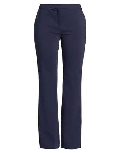Emme By Marella Woman Pants Navy Size 14 Cotton, Polyamide, Elastane In Blue