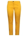 Emme By Marella Woman Pants Ocher Size 10 Cotton, Elastane In Yellow