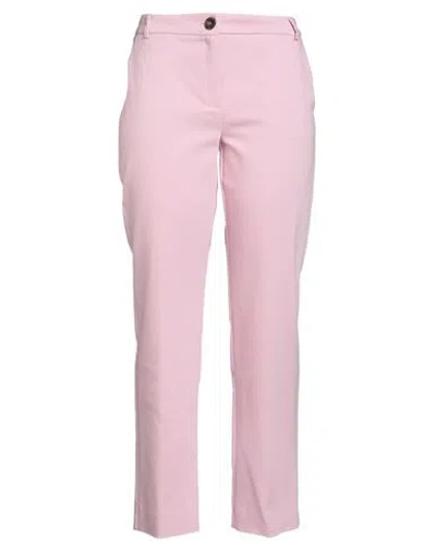 Emme By Marella Woman Pants Pink Size 8 Cotton, Polyamide, Elastane In Multi
