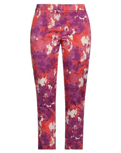 Emme By Marella Woman Pants Red Size 12 Polyester, Elastane