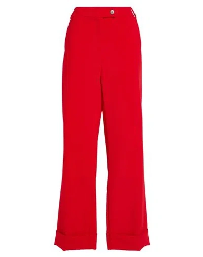 Emme By Marella Woman Pants Red Size 12 Polyester, Viscose, Elastane