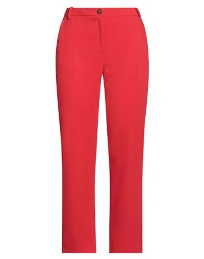 Emme By Marella Woman Pants Red Size 6 Polyester, Viscose, Elastane