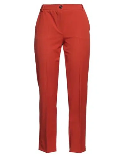 Emme By Marella Woman Pants Rust Size 4 Polyester, Viscose, Elastane In Red