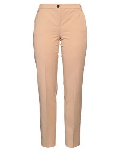 Emme By Marella Woman Pants Sand Size 12 Polyester, Viscose, Elastane In Beige
