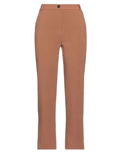 Emme By Marella Woman Pants Tan Size 10 Polyester, Viscose, Elastane