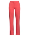 Emme By Marella Woman Pants Tomato Red Size 8 Cotton, Polyamide, Elastane In Tomato Red