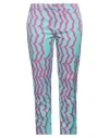 Emme By Marella Woman Pants Turquoise Size 12 Polyester, Elastane In Blue