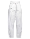 Emme By Marella Woman Pants White Size 10 Cotton In White