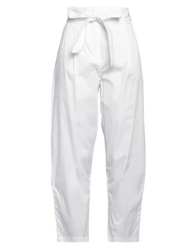 Emme By Marella Woman Pants White Size 10 Cotton