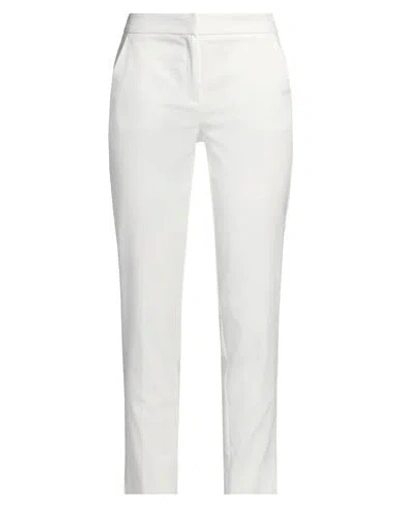 Emme By Marella Woman Pants White Size 12 Polyester, Viscose, Elastane