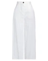 Emme By Marella Woman Pants White Size 4 Linen