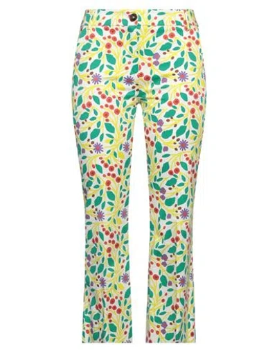 Emme By Marella Woman Pants White Size 6 Cotton, Elastane