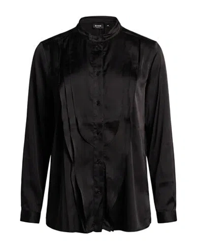 Emme By Marella Woman Shirt Black Size 8 Polyester, Elastane