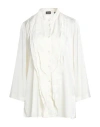 Emme By Marella Woman Shirt Cream Size 10 Polyester, Elastane