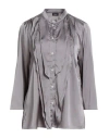 Emme By Marella Woman Shirt Grey Size 12 Polyester, Elastane In Purple