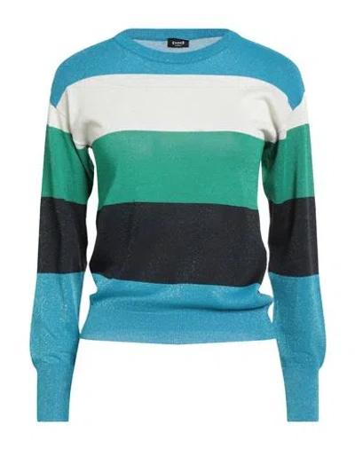 Emme By Marella Woman Sweater Azure Size S Viscose, Polyester, Metallic Fiber In Multi