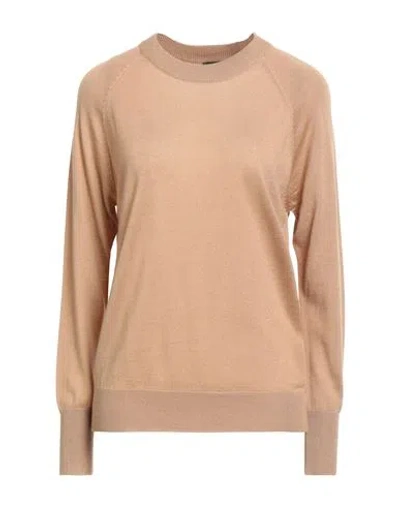 Emme By Marella Woman Sweater Camel Size Xl Acrylic, Wool In Nude