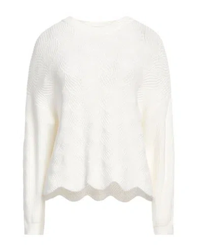 Emme By Marella Woman Sweater White Size L Viscose, Polyester, Polyamide