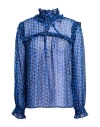 Emme By Marella Woman Top Blue Size 8 Polyester
