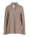 Emme By Marella Woman Top Brown Size 16 Viscose In Brown