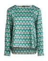 Emme By Marella Woman Top Green Size 10 Polyester
