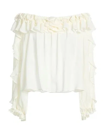 Emme By Marella Woman Top Ivory Size 10 Polyester In Multi