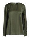 Emme By Marella Woman Top Military Green Size 8 Viscose In Green