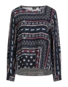 Emme By Marella Woman Top Navy Size 14 Viscose In Black