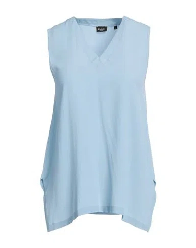 Emme By Marella Woman Top Sky Blue Size 8 Acetate, Silk