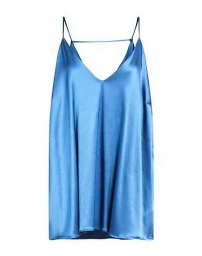Emme By Marella Woman Top Slate Blue Size 16 Viscose, Elastane