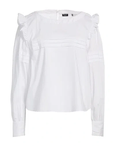 Emme By Marella Woman Top White Size 12 Cotton, Polyamide, Elastane