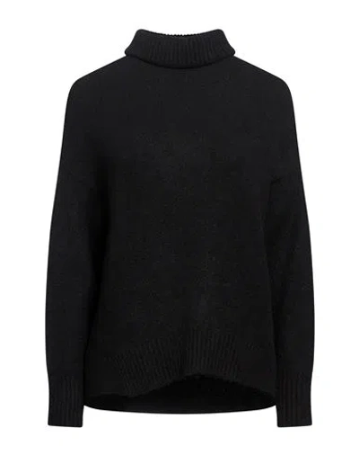Emme By Marella Woman Turtleneck Black Size S Polyamide, Acrylic, Alpaca Wool, Elastane