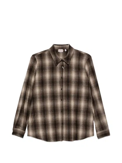 Emme Check-print Shirt In Brown