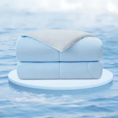Emme Cooling Comforter For Summer ,for Hot Sleepers,machine Washable In Light Blue