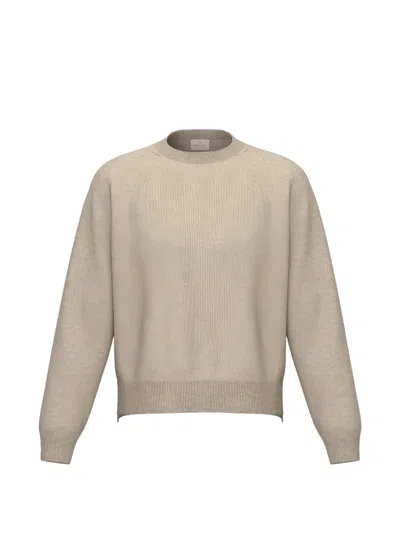Emme Crew-neck Wool Sweater In White