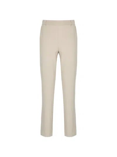 Emme Elasticated-waistband Tapered Trousers In Gold
