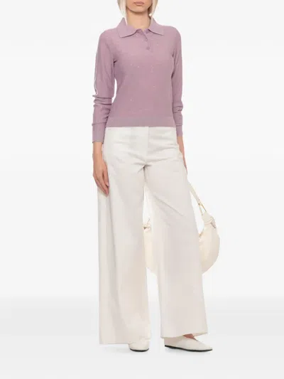 Emme Emmabate Sequin-embellished Polo Top In Pink