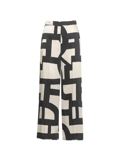 Emme Emmalbero Geometric-print Trousers In Multi