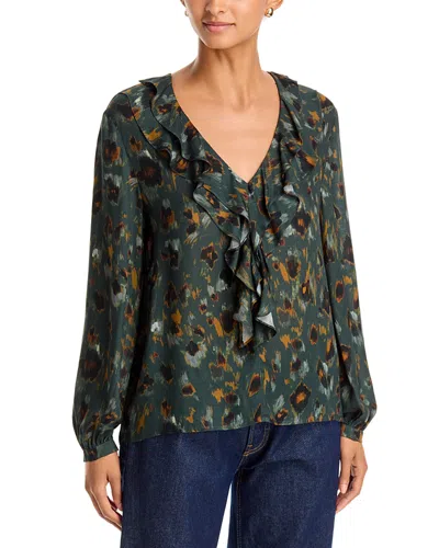 Emme Emmdonare Ruffle Trim Blouse In Green