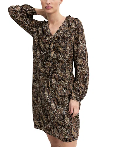 Emme Emmfebe Sable Ruffle Trim Dress In Brown