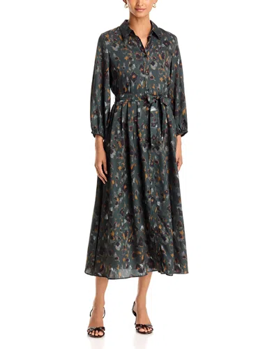 Emme Emmpasso Printed Twill Shirtdress In Green