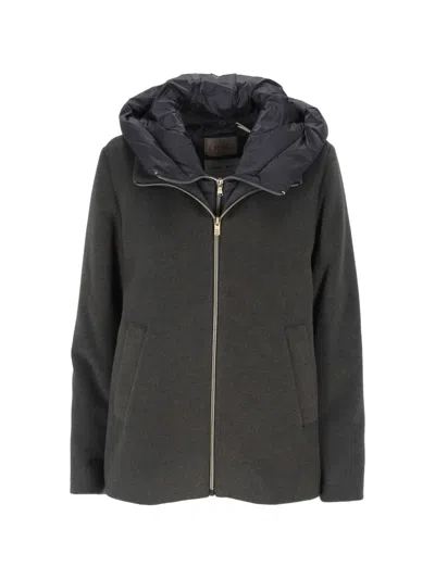 Emme Hooded Zip-up Jacket In Grey