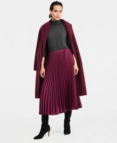 Emme Marella Women's Emmballata High-waisted Satin Midi Skirt In Purple
