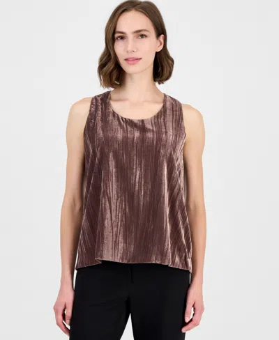 Emme Marella Women's Emmcerta Crushed Velvet Tank In Brown