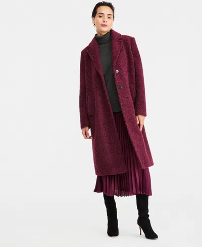 Emme Marella Women's Emmcupola Single-breasted Boucle Coat In Purple