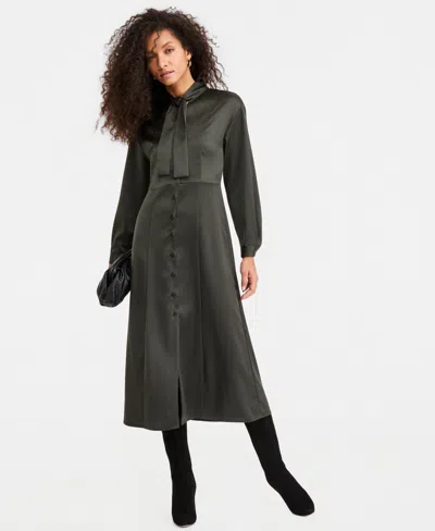 Emme Marella Women's Emmgrado A-line Long-sleeve Midi Dress In Green